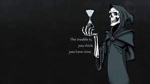 The in game quotes of overwatch's reaper.i will try to keep uploading the rest of the characters each day.overwatch is an epic game and you should try it. Hd Wallpaper Bones Digital Art Grim Reaper Hoods Hourglasses Quote Wallpaper Flare