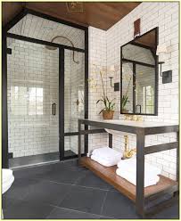 Black And Gold Kitchen Floor Tiles White Tile Dark Grout Wall Tile In Kitchens With Gold Hardware Google Search Farmhouse Master Bathroom Bathroom Remodel Master Master Bathroom Decor