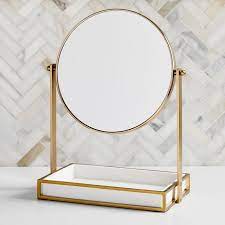 Romantic or old world bathroom vanity mirrors are quite common. West Elm S Water Street Bathroom Collection Is Super Calming Mirror Antique Mirror Vanity Mirror