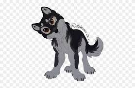 Black and white anime wolves 24 background. Wolf By Dolphydolphiana Anime Black Wolf Chibi Free Transparent Png Clipart Images Download