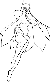 Batgirl Chasing Criminals Coloring Pages Best Place To Color Coloring Pages Batgirl Comic Illustration
