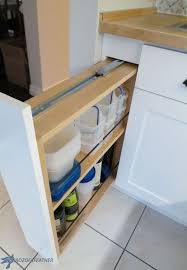 Cut the pieces for the cabinet frame from the 3/4 mdf: Diy Hidden Kitchen Storage Turn A Filler Panel Into A Pull Out Cabinet Storage Storage Hacks Kitchen Storage