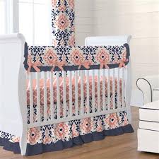 All coral bedding crane canopy. Navy And Coral Crib Bedding Online