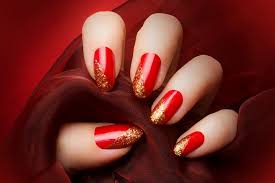 Acrylic nails can cause mild infections if not applied properly, leading to damage to the natural nail bed. Top 15 Easy Red And Gold Nail Designs Tattooed Martha