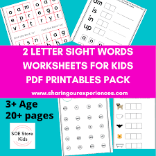 Sets of flashcards with short vowel words and no pictures for an emphasis on decoding. Two Letter Sight Words Pdf Downloadable Worksheets For 4 Yrs And Above Cover Page 29 Worksheets Sharing Our Experiences