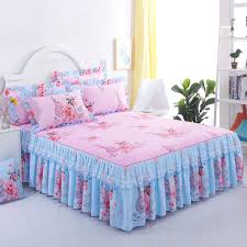 Cribskirts & dust ruffles └ nursery bedding └ baby all categories antiques art baby books business & industrial cameras & photo cell phones & accessories clothing, shoes & accessories coins & paper money collectibles computers/tablets & networking consumer electronics crafts dolls. Lace Flower Floral Print Bed Skirt Pillowcase Ruffled Bedspread Full Queen King Home Garden Avm Ua Bedding
