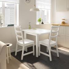 However, if you plan on entertaining, you can easily paired with colorful chairs, it will add a whimsical touch to even the smallest of spaces. Nordviken Nordviken Table And 2 Chairs White White 29 1 8 41x29 1 8 Drop Leaf Table Leaf Table Small Spaces