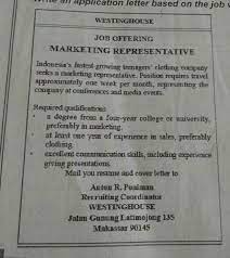 Home » contoh lamaran pekerjaan iklan » other » contoh surat lamaran kerja berdasarkan namun perlu anda ketahui bahwa membuat surat lamaran kerja berdasarkan iklan yang tertera di berikut beberapa tips cara membuat surat lamaran kerja berdasarkan iklan yang mungkin bisa. Buatlah Surat Lamaran Sesuai Dengan Instruktur Di Atas Menggunakan Bahasa Inggris Brainly Co Id