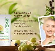 Amazon.com : Organic Harvest Brightening Sheet Mask: Kakadu Plum & Acai  Berry | Sheet Mask for Glowing Skin | Skin Care for Women & Men| 100%  American ...