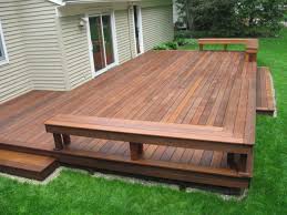 Interesting Behr Deckover Reviews With Wood Siding And Wall Sconces Small Backyard Decks Decks Backyard Backyard Landscaping Designs