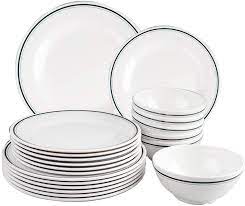 Maybe you would like to learn more about one of these? Amazon Com T Mark Melamine Dinnerware Set 18 Pcs Outdoor Use Melamine Dinner Plates And Bowls Set Service For 6 Lightweight Unbreakable Dinnerware Sets