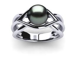 Black And White Pearl Ring Meaning Tahitian Pearl Rainbow Classic Style In 2020 Tahitian Pearl Ring Tahitian Pearls Pearl Ring