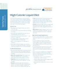 High Calorie Liquid Diet Free Download