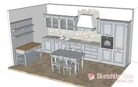 1498 Kitchen Sketchup Model Free Download In 2020 Sketchup Model Kitchen Model