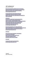 Lyrics to song at beginning by richard mark & donna lewis: Lyrics