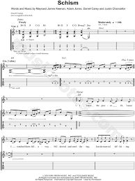 Tool Schism Guitar Tab In D Minor Download Print Sku Mn0092057