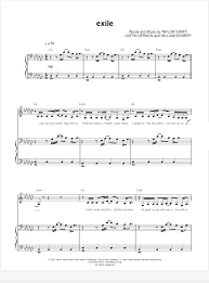 Sheet nhạc miễn phí gồm: Taylor Swift Ft Bon Iver Exile Piano Sheet Page 1 In 2021 Piano Sheet Sheet Piano