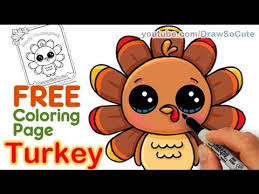 180 How To Draw A Cute Turkey Step By Step Easy Thanksgiving Youtube Thanksgiving Drawings Cute Drawings Cute Little Drawings