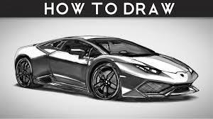 To make the lines cleaner lets remove the guidelines from the top of out cool sports car. How To Draw A Lamborghini Huracan Step By Step Drawingpat Youtube