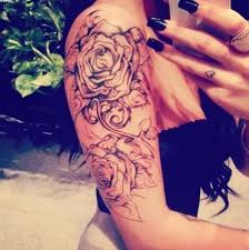 Right Half Sleeve Roses Vine Tattoos For Girls Rose Vine Tattoos Vine Tattoos Tattoos
