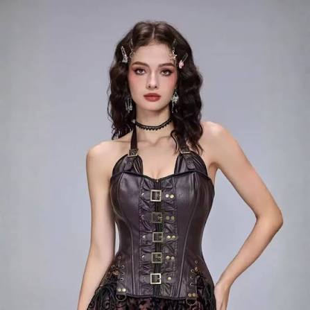Steampunk Aviator Leather Corset
