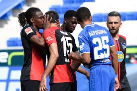 Union berlin m'gladbach leverkusen hoffenheim rb leipzig bayern mainz 05 wolfsburg hertha bsc dortmund augsburg stuttgart bielefeld köln::::: Hertha Berlin First Team To Break Goal Celebration Guidelines As Bundesliga Restarts Bavarian Football Works