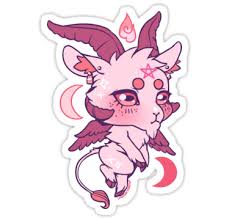 Baphomet Sticker By Lavendersodapop Satanic Art Drawings Cute Tattoos