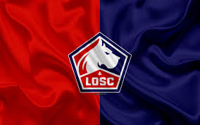 Download Wallpapers Lille Osc New Logo 4k Silk Texture New Emblem French Football Club Red Blue Flag France Football Lille Olympique Sporting Club Best Lille Osc Red And Blue Flag Lille