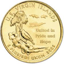 When you're surrounded by the beautiful beaches and bright blue water in the paradise of the us virgin islands, what more could you ask for? 2009 Gold Plated U S Virgin Islands Territories Quarter Littleton Coin Company