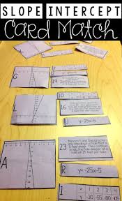 Linear Equation Card Match Activity Slope Intercept Form Slope Intercept Slope Intercept Form Linear Equations