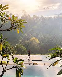 Magical Morning In This Beautiful Infinity Pool With Nature View Ubud Is All About Culture It S Also Home To Bali Travel Guide Bali Travel Nature View
