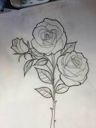 Pin By Bryan On Art | Rose Sketch, Roses Drawing, Flower Drawing