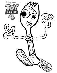 Forky Toy Story 4 Coloring Bubakids Com Bubakids Com Toy Story Coloring Pages Disney Coloring Pages Cartoon Coloring Pages