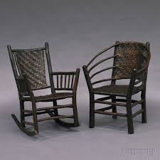 Two Old Hickory Chair Co Chairs Sale Number 2660m Lot Number 679 Skinner Auctioneers Outdoor Lounge Chair Cushions Chair Hickory Chair