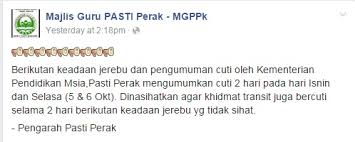 5.2 memastikan masa instruksional murid di sekolah dilindungi. Jerebu Pasti Lenggong Ditutup 2 Hari Pasti Lenggong