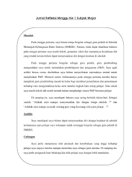 Berikut ini contoh jurnal dan laporan kegiatan siswa praktek kerja industri pada sekolah smk swasta nur azizi tanjung morawa. Jurnal Refleksi Mingguan