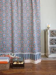 Moroccan Tile Print Shower Curtain Blue Shower Curtain Moroccan Shower Curtain Fabric Shower Curtains Blue Shower Curtains Printed Shower Curtain