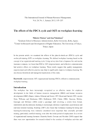 Drawing from research and theory on dual process models we develop and test a reflection strategy to stimulate deeper learning after feedback. Pdf The Effects Of The Pdca Cycle And Ojt On Workplace Learning