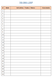 Creating a checklist using microsoft word. Excel To Do List Template Free Download