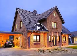 Illuminated Single House With Bullauge And Kapitans Gable At Night Exteriorhouse Exteriorremodel Exter Eco House Design House Farmhouse Exterior