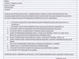 Contoh surat lamaran cpns ini kami tulis sebagai bahan rujukan bagi kamu yang sedang mempersiapkan diri untuk mengikuti seleksi masuk sebagai pegawai dan semoga dengan contoh surat lamaran cpns ini bisa membantu kamu sukses dalam penerimaan cpns kali ini. Contoh Surat Lamaran Kerja Cpns Kemenkumham Contoh Surat