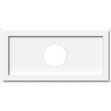 Ekena Millwork 24 In W X 12 In H X 5 In Id X 1 In P Rectangle Architectural Grade Pvc Contemporary Ceiling Medallion 192770549657 Contemporary Ceiling Medallions Ceiling Medallions Pvc Moulding