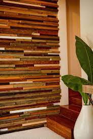 Casual Luxe Beach House Offers Playful Pops Of Color In Seaview Wood Wall Design Salvaged Wood Wall Wood Wall