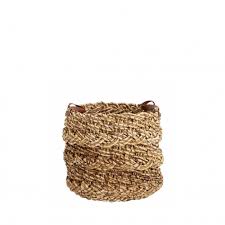 Panier En Fibres De Bananier Rond Morsbol Bananier Panier Deco Fibres