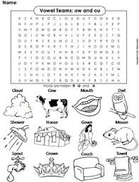 Ow And Ou Vowel Team Phonics Worksheet Digraphs Word Search Coloring Sheet Phonics Worksheets Vowel Team Digraph Words
