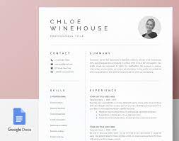 Google Docs Clean Resume Template Resume Cover Letter Etsy In 2020 Resume Template Word Clean Resume Template Cover Letter For Resume