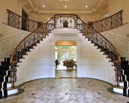 This Double Stair And Balcony Remind Me Of The House In Cali Spent The Night There Once Or Twice And Dreamed About Double Staircase My Dream Home Dream House