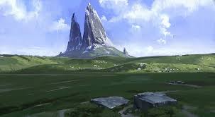 Hd Wallpaper Fantasy Landscape Grass Mountain Wallpaper Flare
