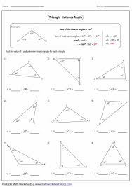 One common property about triangles is that, all three interior angles add up to 180 degrees. Lyrics Center Interior Exterior Angles Worksheet Pdf