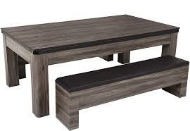 The top comes in two separate. Amazon Com Atomic 7 Hampton 3 In 1 Combination Table Includes Billiards Table Tennis And Dining Table With Dual Storage Bench Seating Grey Sports Outdoors